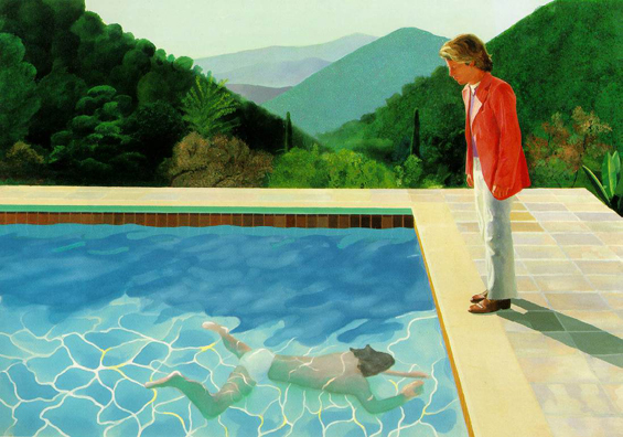 Pool with two figures | Edward Hopper